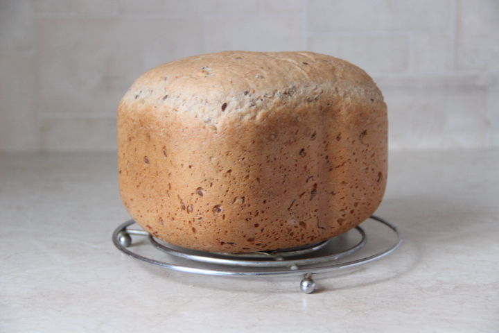 отрубной хлеб в хлебопечке с семенами льна и тыквы