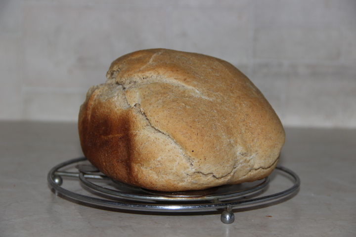 готовый ржаной хлеб на йогурте в хлебопечке 