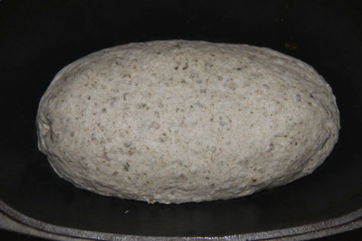 тесто для пшенично-ржаного хлеба на закваске с морской капустой